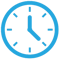 fast integration icon, light blue