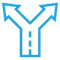 flexible icon, light blue